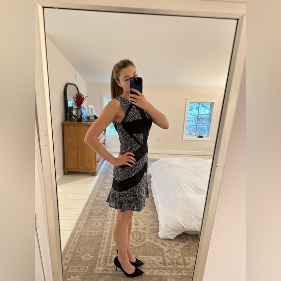 BCBG Max Azria Black and Lace Dress - Picture 1 of 6